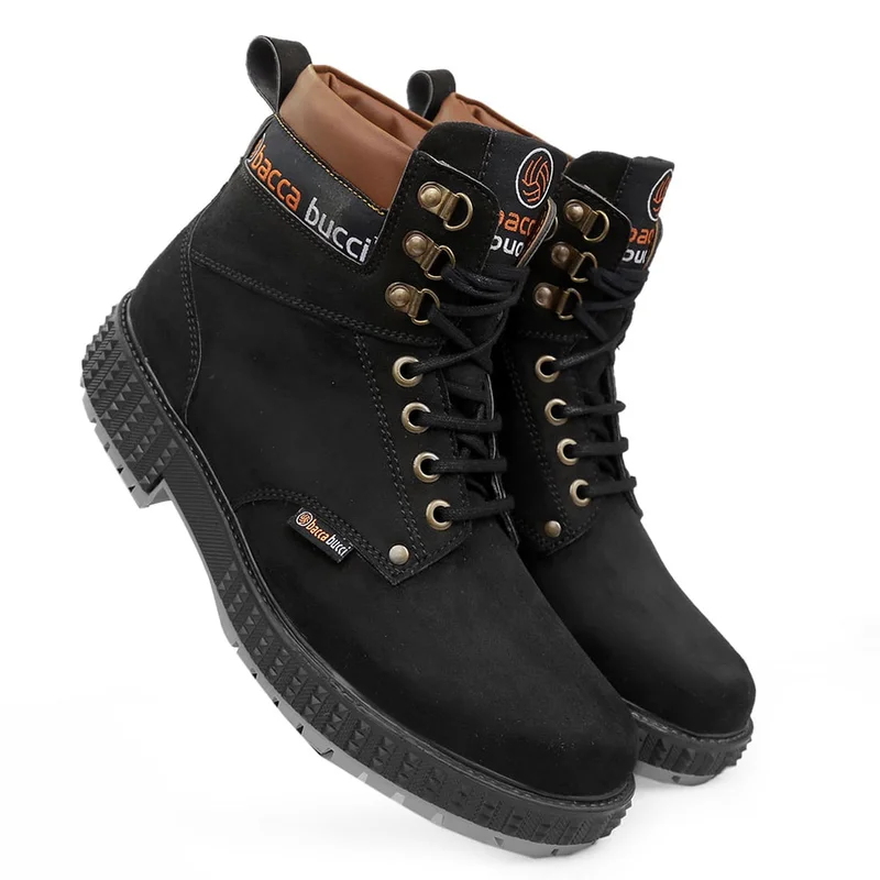 Bacca Bucci Black Scott Boots for Men | Best Price UAE